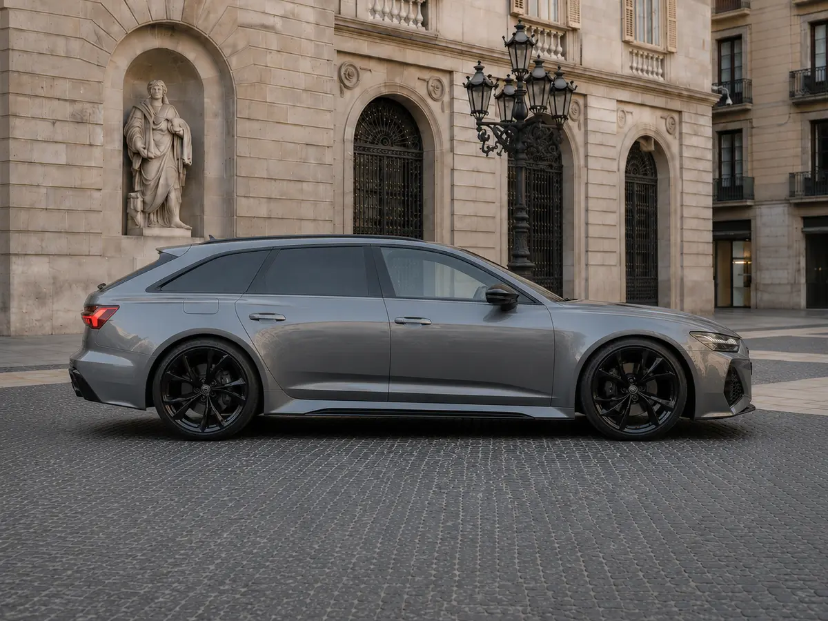 Audi RS6 2022, vista frontale — Florence Luxury Car Rental, Firenze. Audi RS6 a Firenze Il noleggio di un'Audi RS6 a Firenze mette a disposizione una vettura…