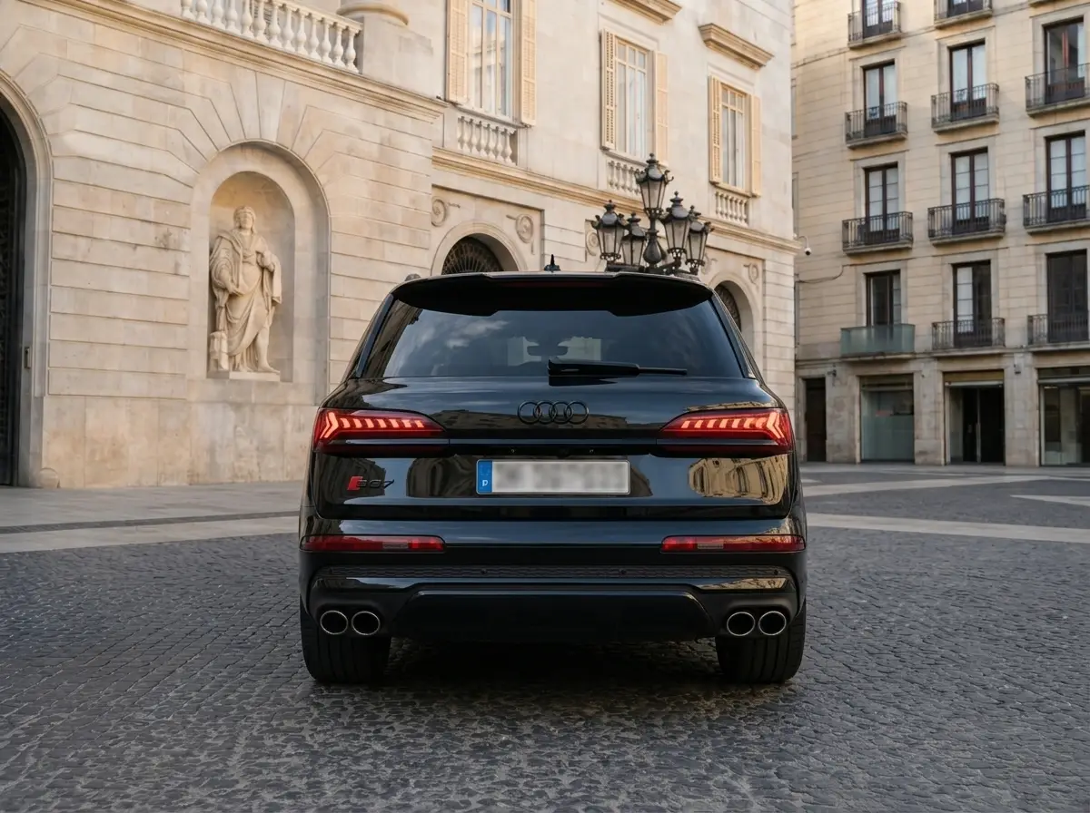 Audi SQ7 2025, vista frontale — Florence Luxury Car Rental, Firenze. Audi SQ7 a Firenze Il noleggio di un'Audi SQ7 a Firenze consente di guidare un SUV del…