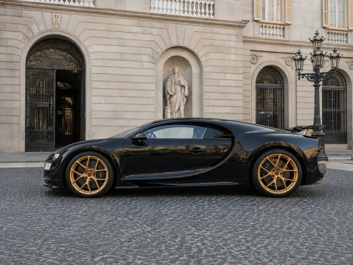 Bugatti Chiron 110 Ani 2019, exterior — Florence Luxury Car Rental, Florencia. Bugatti Chiron 110 Ani en Florencia El alquiler del Bugatti Chiron 110 Ani en Florencia…