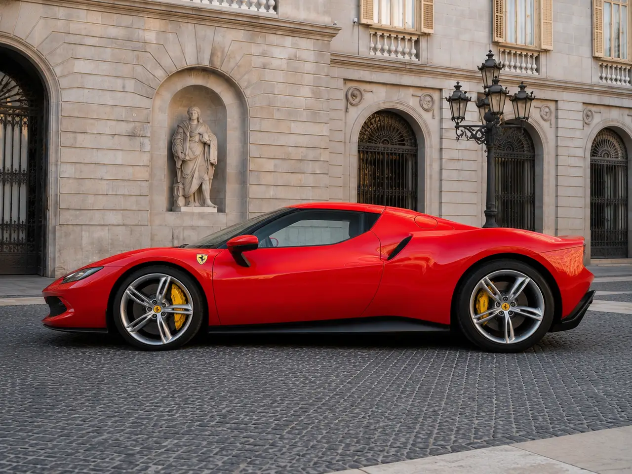 Ferrari 296 GTB 2023, esterno — Florence Luxury Car Rental, Firenze. Ferrari 296 GTB a Firenze Il noleggio di una Ferrari 296 GTB a Firenze mette a…
