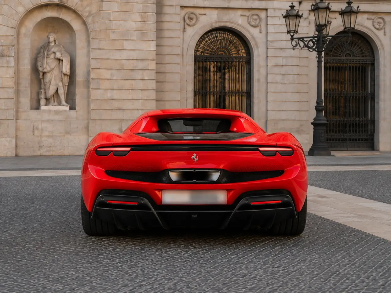 Ferrari 296 GTB 2023, vista frontale — Florence Luxury Car Rental, Firenze. Ferrari 296 GTB a Firenze Il noleggio di una Ferrari 296 GTB a Firenze mette a…