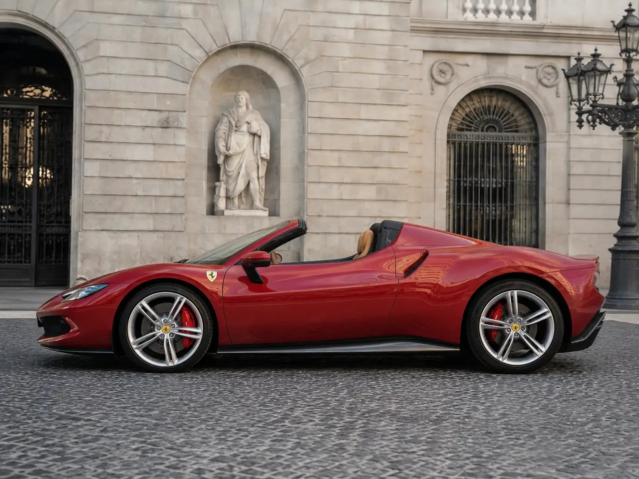 Ferrari 296 GTS Spider 2025, extérieur — Florence Luxury Car Rental, Florence. Ferrari 296 GTS Spider à Florence La location d'une Ferrari 296 GTS Spider à Florence…