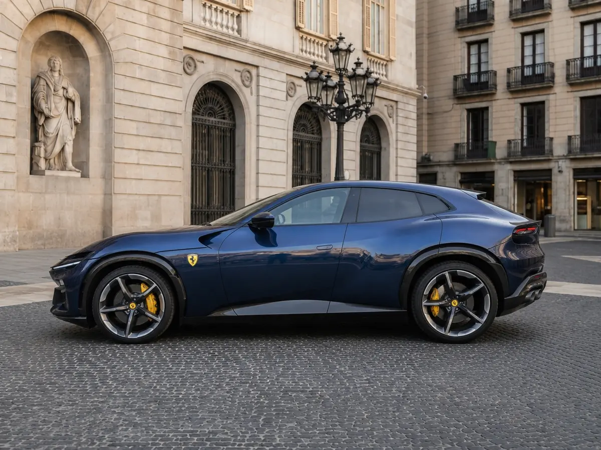 Ferrari Purosangue 2024, vue avant — Florence Luxury Car Rental, Florence. Ferrari Purosangue à Florence La location d'une Ferrari Purosangue à Florence donne accès…