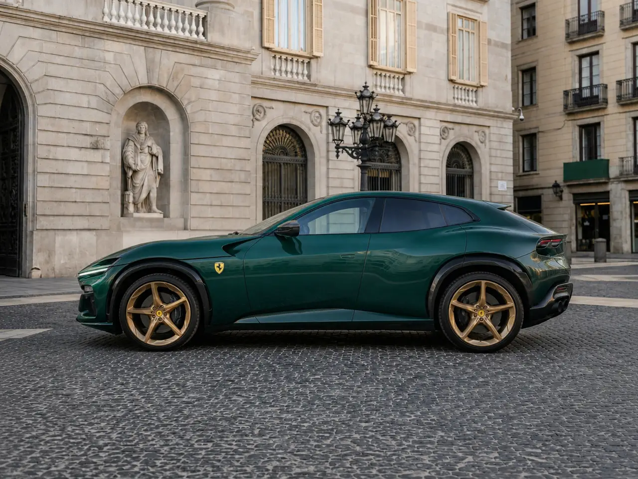Ferrari Purosangue Atelier 2025, vista frontale — Florence Luxury Car Rental, Firenze. Ferrari Purosangue Atelier a Firenze Il noleggio della Ferrari Purosangue Atelier a…