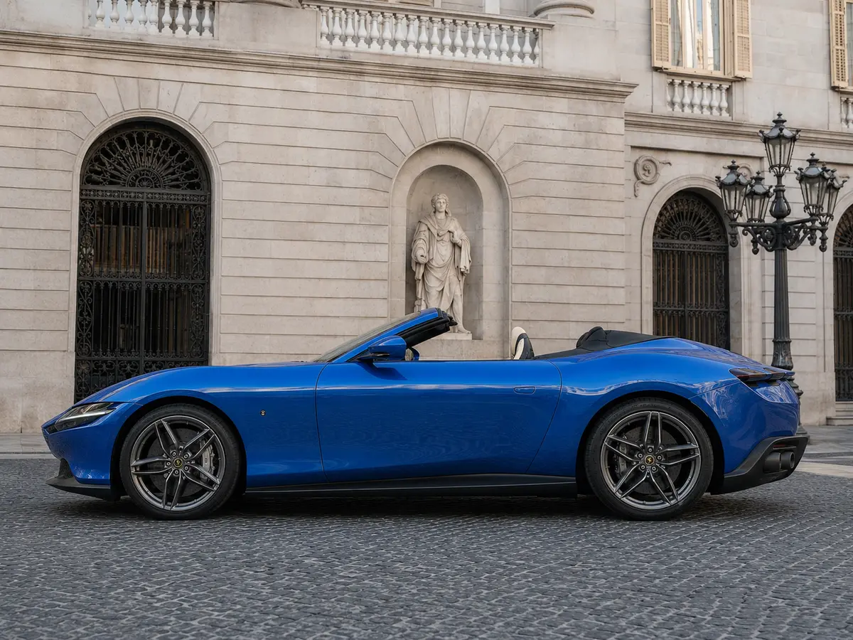 Ferrari Roma 2025, esterno — Florence Luxury Car Rental, Firenze. Ferrari Roma a Firenze Il noleggio di una Ferrari Roma a Firenze mette a disposizione un…