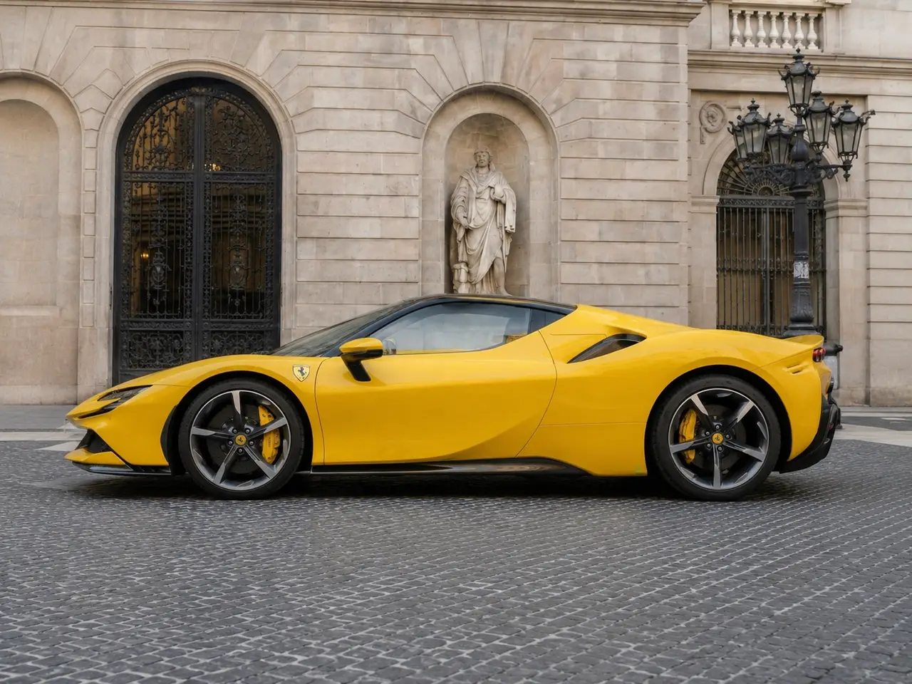 Ferrari SF90 Spider 2024, esterno — Florence Luxury Car Rental, Firenze. Ferrari SF90 Spider a Firenze Il noleggio della Ferrari SF90 Spider a Firenze mette a…