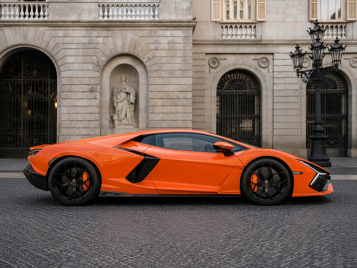Lamborghini Revuelto 2026, front view — Florence Luxury Car Rental, Florence. Lamborghini Revuelto in Florence A Lamborghini Revuelto rental in Florence provides a…