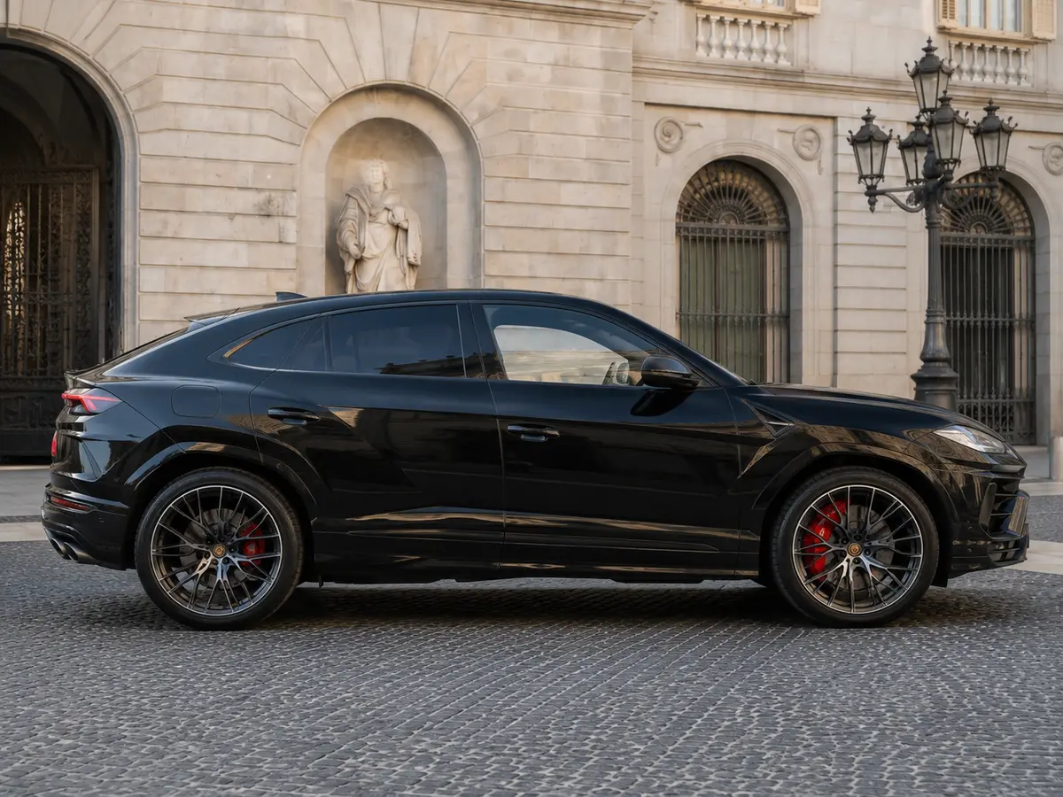 Lamborghini Urus S 2023, vista frontale — Florence Luxury Car Rental, Firenze. Lamborghini Urus S a Firenze Il noleggio di una Lamborghini Urus S a Firenze mette a…