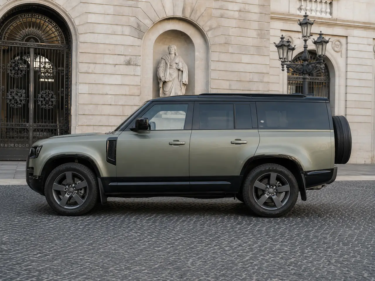 Land Rover Defender X-Dynamic 7 seater 2024, esterno — Florence Luxury Car Rental, Firenze. Land Rover Defender X-Dynamic 7 seater a Firenze Il noleggio della Land Rover Defender…