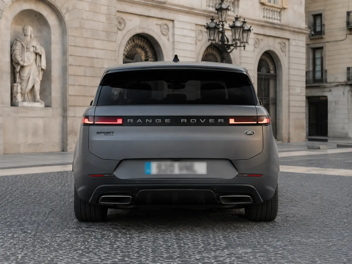 Land Rover Range Rover Sport Dynamic SE 2025, vue arrière — Florence Luxury Car Rental, Florence. Land Rover Range Rover Sport Dynamic SE à Florence La location d'un Land Rover Range…