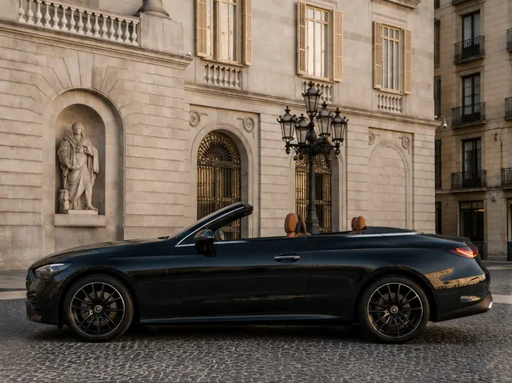 Mercedes Benz CLE 300 Cabriolet AMG Premium 2025, exterior — Florence Luxury Car Rental, Florencia. Mercedes Benz CLE 300 Cabriolet AMG Premium en Florencia El alquiler de un Mercedes Benz…
