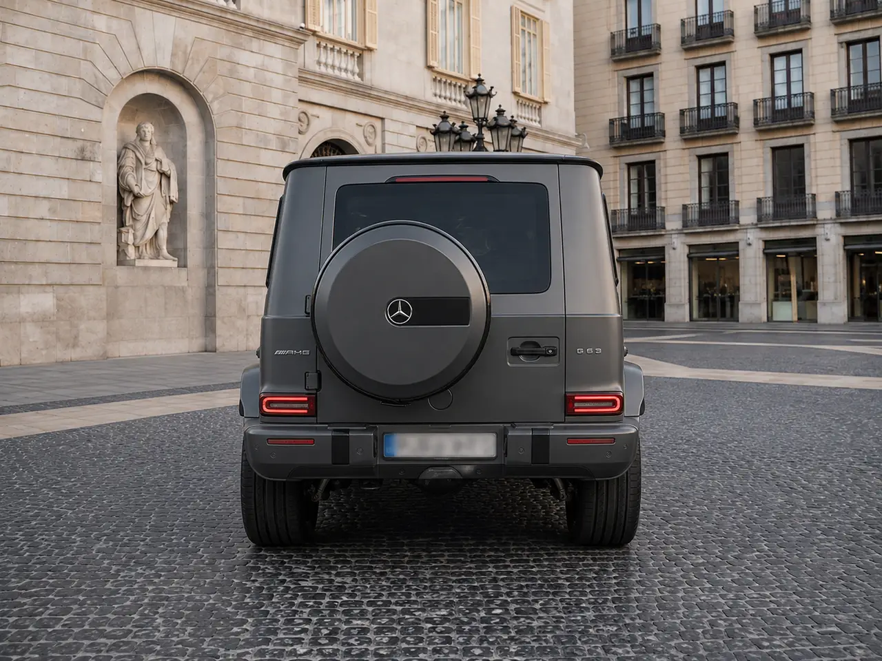 Mercedes Benz G63 2023, vista frontale — Florence Luxury Car Rental, Firenze. Mercedes Benz G63 a Firenze Il noleggio di una Mercedes Benz G63 a Firenze mette a…