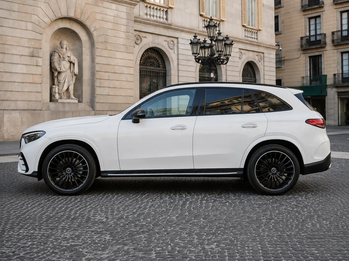 Mercedes Benz GLC 2025, esterno — Florence Luxury Car Rental, Firenze. Mercedes Benz GLC a Firenze Il noleggio di una Mercedes Benz GLC a Firenze mette a…