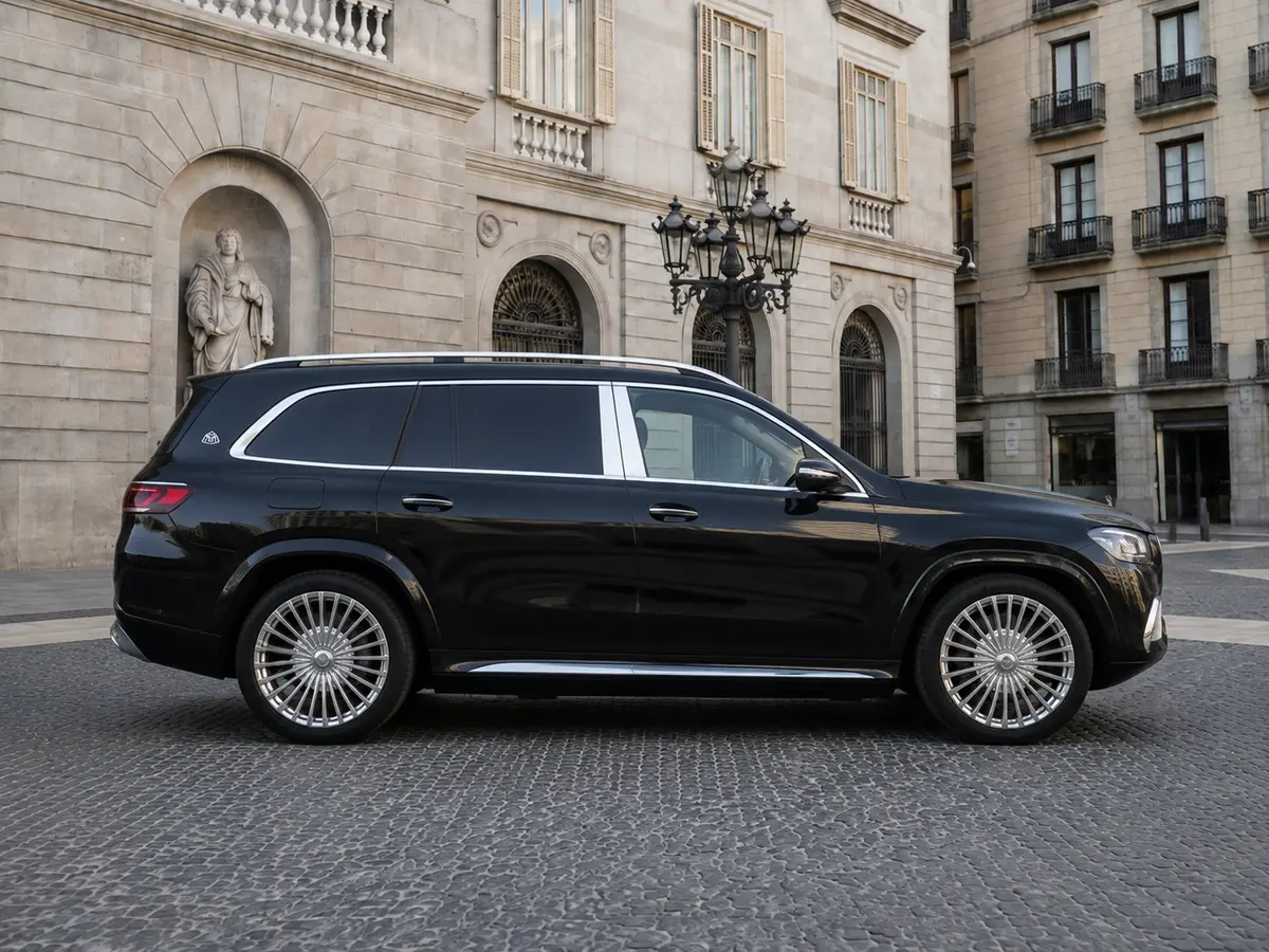 Mercedes Benz GLS Maybach 2022, vue avant — Florence Luxury Car Rental, Florence. Mercedes Benz GLS Maybach à Florence La location d'une Mercedes Benz GLS Maybach à…