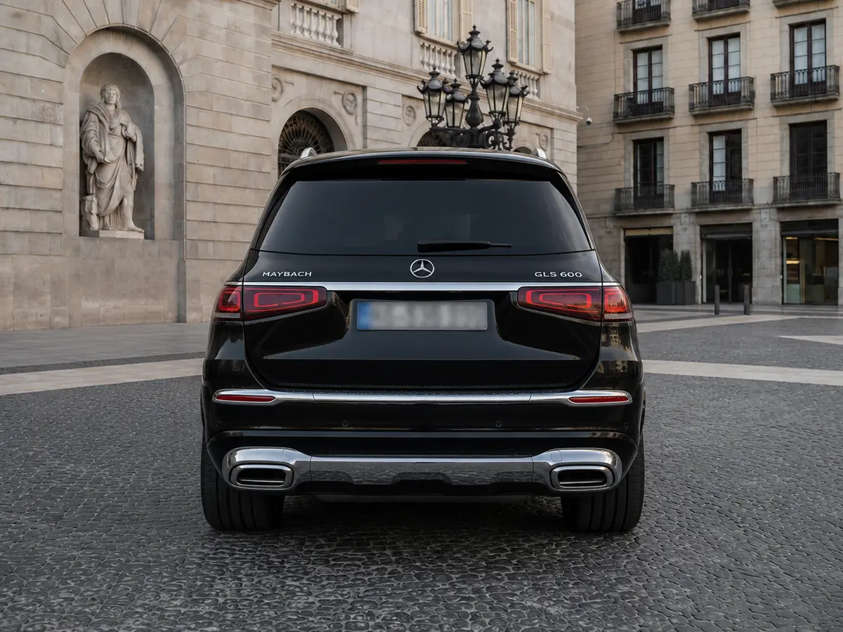 Mercedes Benz GLS Maybach 2022, vue arrière — Florence Luxury Car Rental, Florence. Mercedes Benz GLS Maybach à Florence La location d'une Mercedes Benz GLS Maybach à…