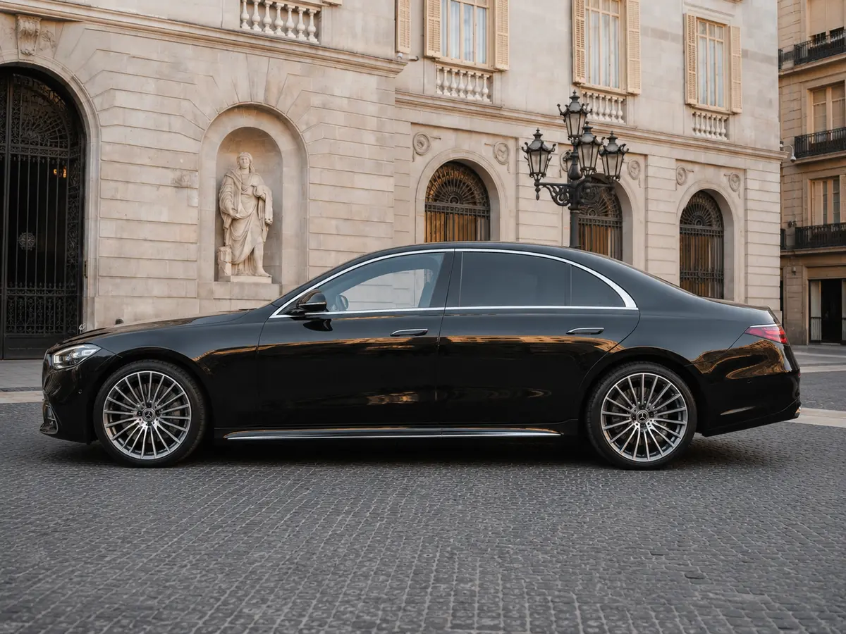 Mercedes Benz S-klasse S400 Long 4-Matic 2023, exterior — Florence Luxury Car Rental, Florencia. Mercedes Benz S-klasse S400 Long 4-Matic en Florencia El alquiler del Mercedes Benz…