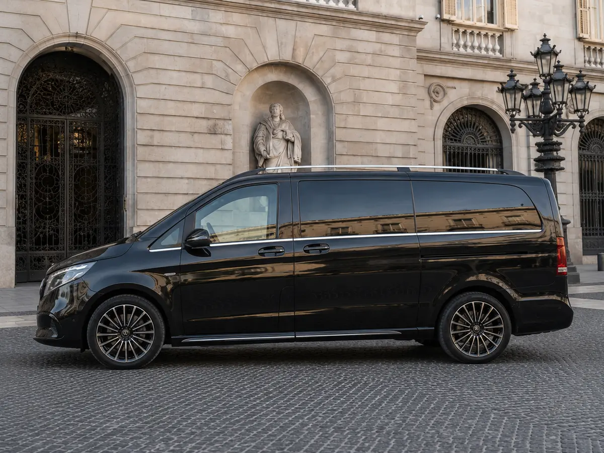 Mercedes Benz V300 4x4 XL Exclusive 7 seats 2025, exterior — Florence Luxury Car Rental, Florencia. Mercedes Benz V300 4x4 XL Exclusive 7 seats en Florencia El alquiler de un Mercedes Benz…