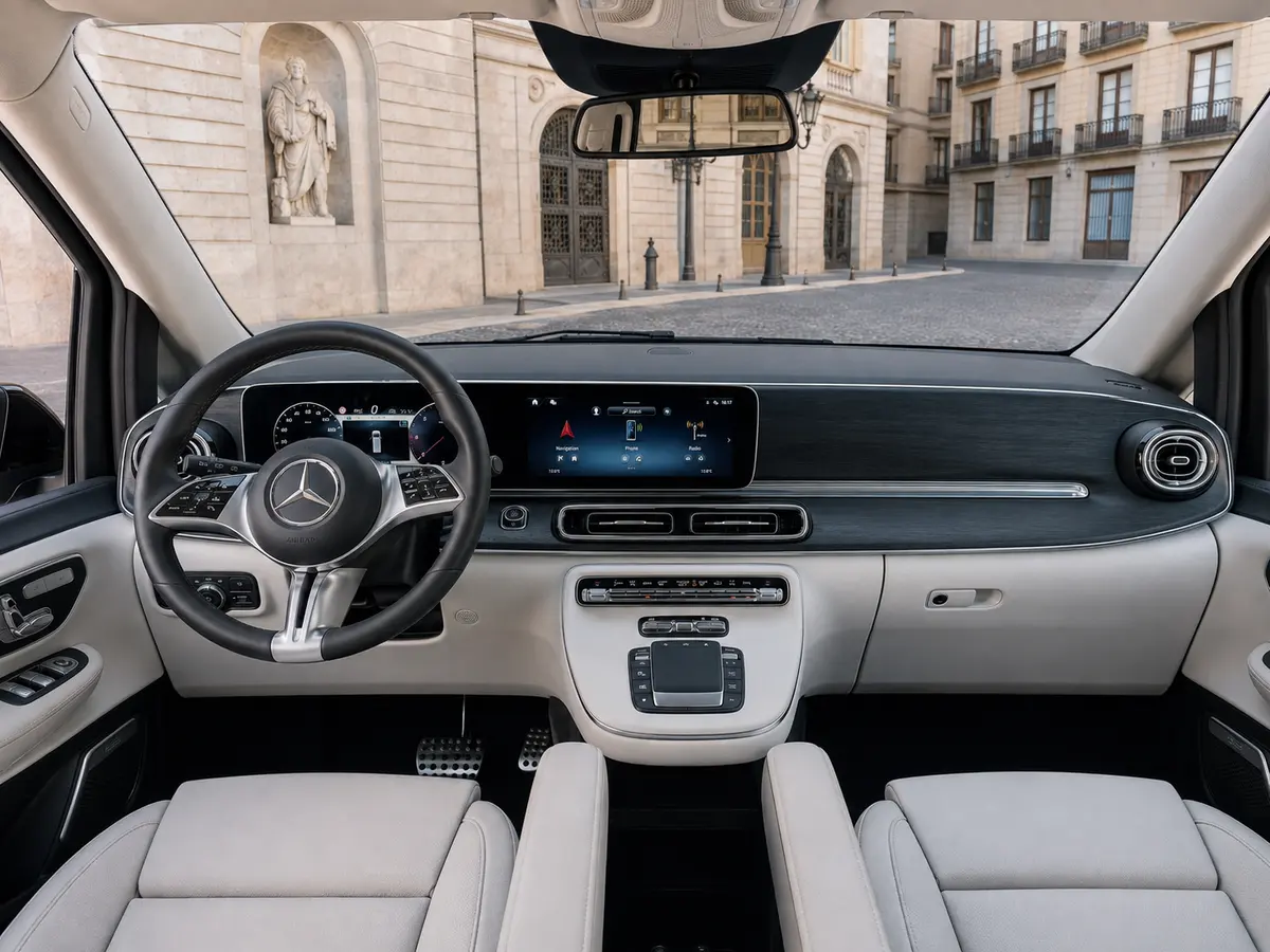 Mercedes Benz V300 4x4 XL VIP (Captain, 7 seat) 2025, interior — Florence Luxury Car Rental, Florencia. Mercedes Benz V300 4x4 XL VIP (Captain, 7 seat) en Florencia El alquiler del Mercedes…