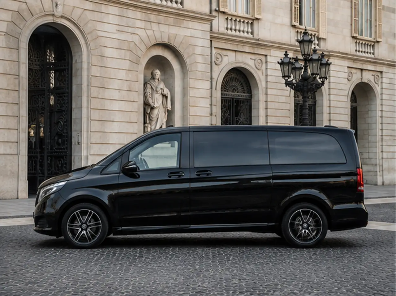 Mercedes V Class 2026, extérieur — Florence Luxury Car Rental, Florence. Mercedes Benz V Class à Florence La location d'un Mercedes Benz V Class à Florence met à…
