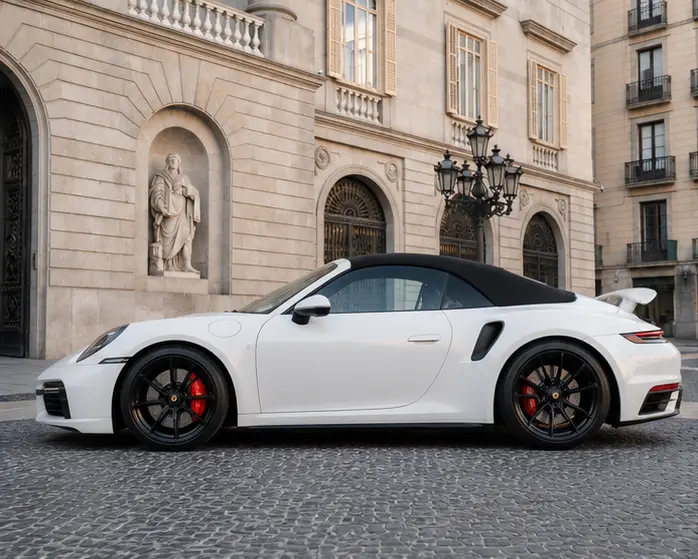 Porsche 911 Carrera S Cabrio (992) 2025, exterior — Florence Luxury Car Rental, Florencia. Porsche 911 Carrera S Cabrio (992) en Florencia El alquiler de un Porsche 911 Carrera S…
