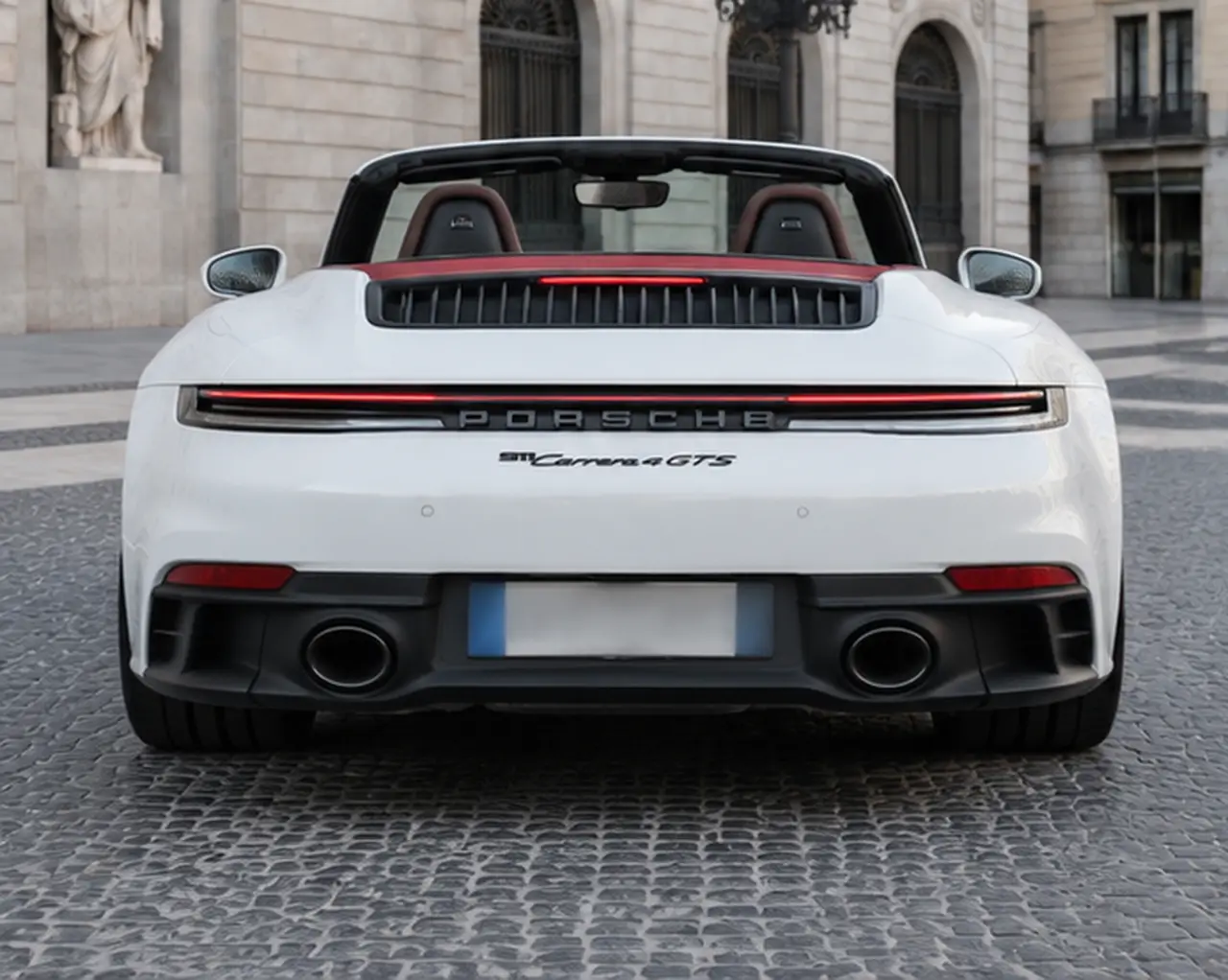 Porsche 992.2 Carrera 4 GTS Cabrio 2025, rear view — Florence Luxury Car Rental, Florence. Porsche 992.2 Carrera 4 GTS Cabrio in Florence A Porsche 992.2 Carrera 4 GTS Cabrio…