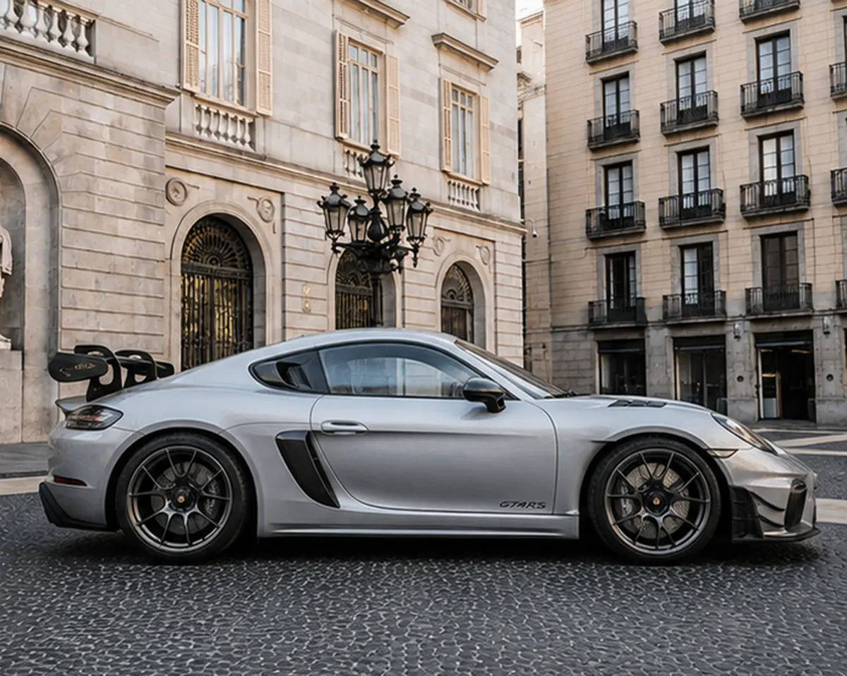 Porsche GT4 RS 2024, vue avant — Florence Luxury Car Rental, Florence. Porsche GT4 RS à Florence La location d'une Porsche GT4 RS à Florence donne accès à un…