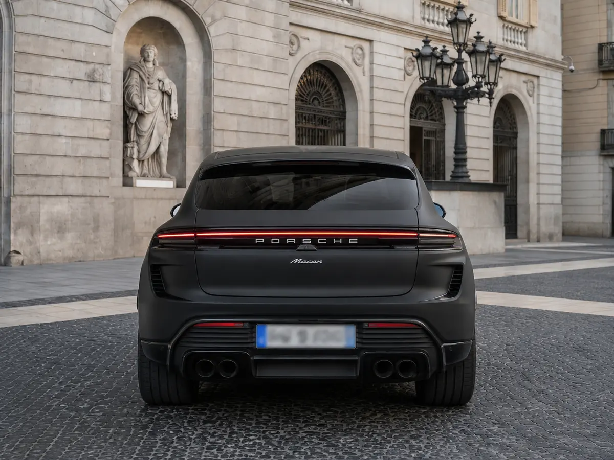 Porsche Macan 2024, vista posteriore — Florence Luxury Car Rental, Firenze. Porsche Macan a Firenze Il noleggio di una Porsche Macan a Firenze mette a disposizione…