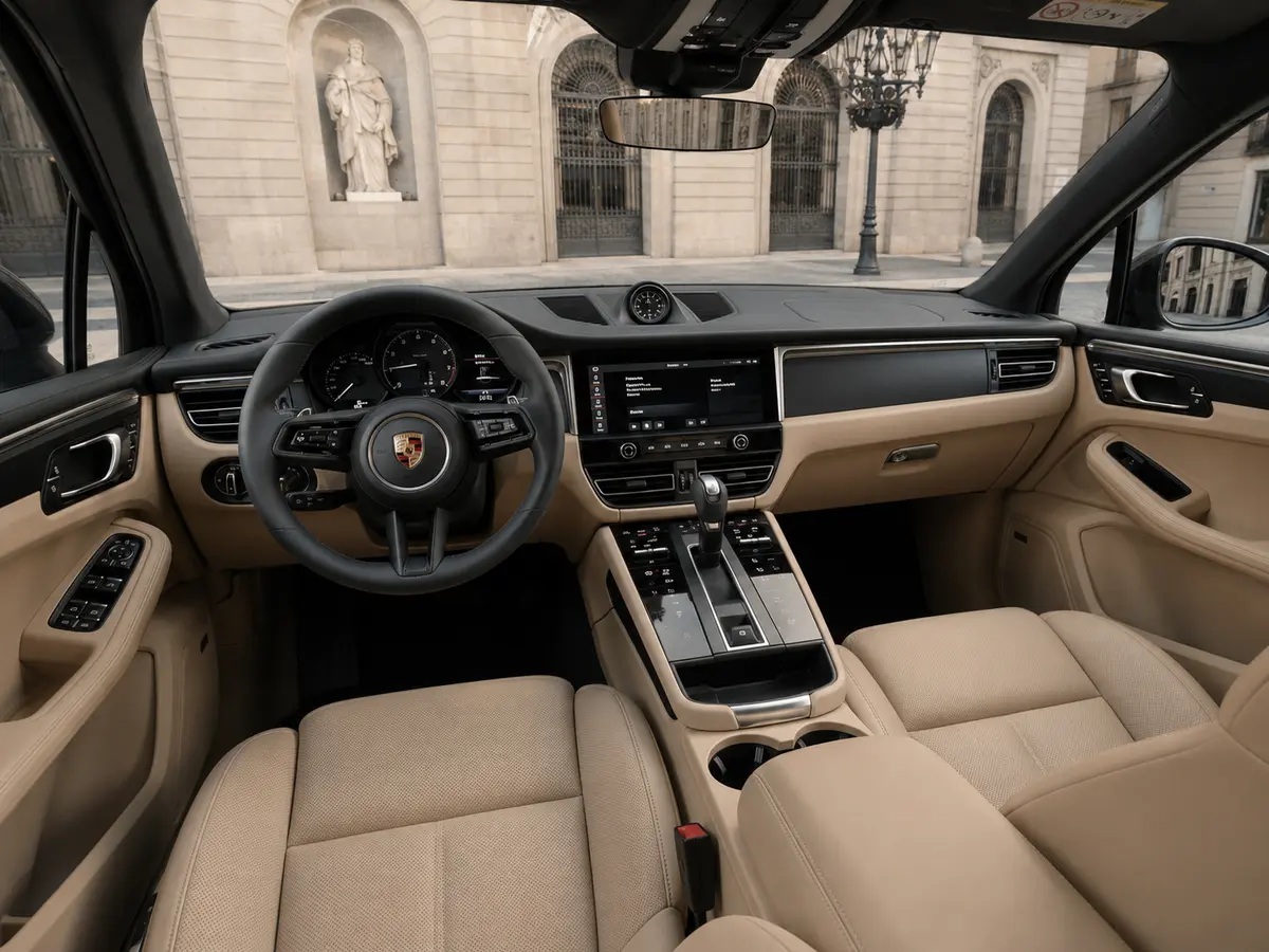 Porsche Macan 2024, interni — Florence Luxury Car Rental, Firenze. Porsche Macan a Firenze Il noleggio di una Porsche Macan a Firenze mette a disposizione…