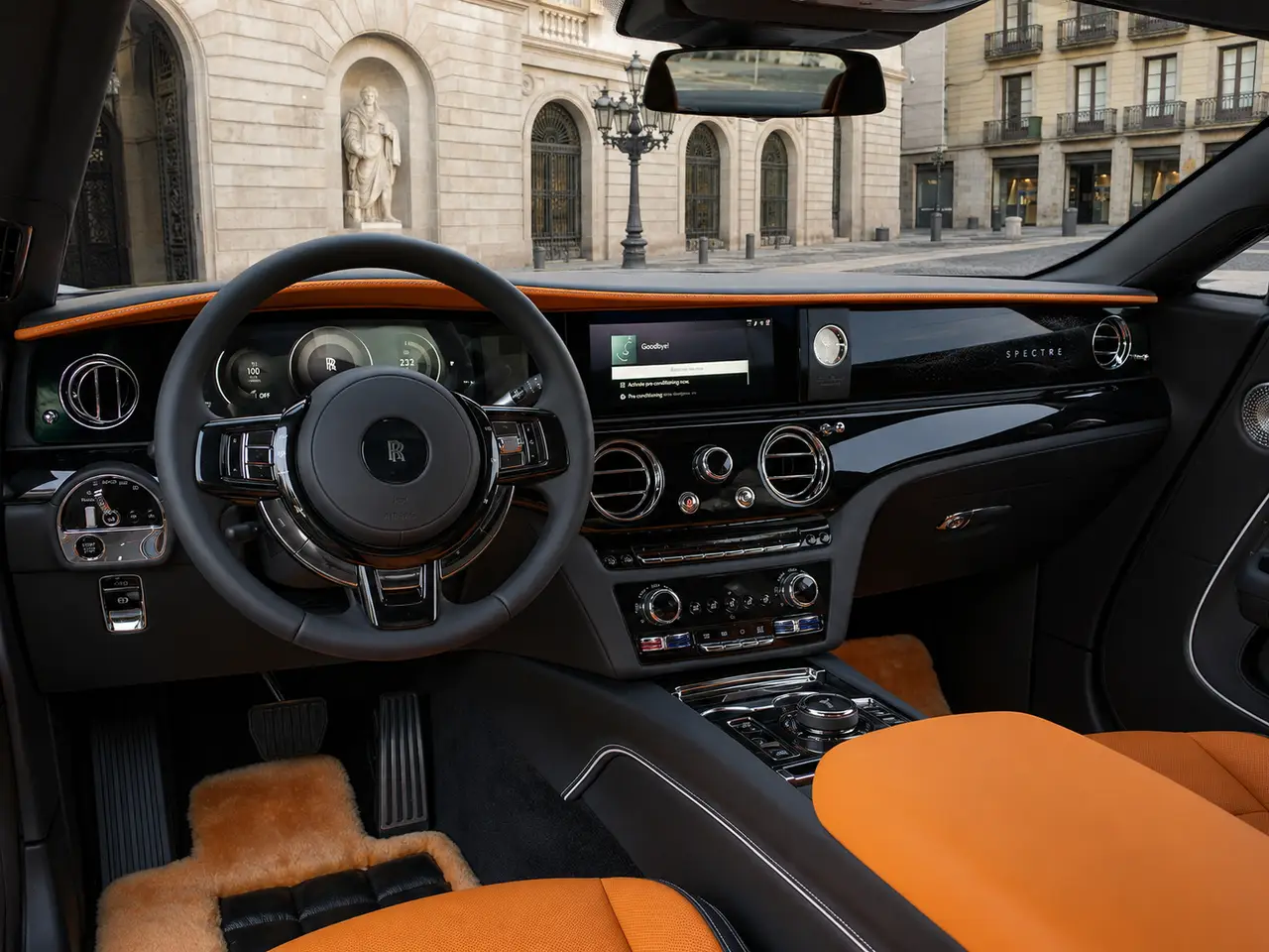 Rolls-Royce Spectre 2024, interni — Florence Luxury Car Rental, Firenze. Rolls-Royce Spectre a Firenze Il noleggio di una Rolls-Royce Spectre a Firenze mette a…