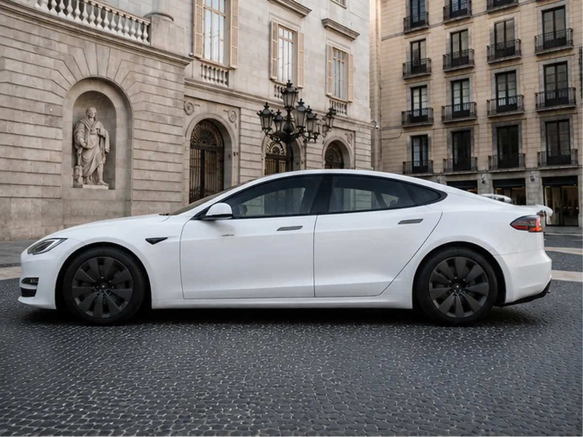 Tesla Model S Plaid 2025, exterior — Florence Luxury Car Rental, Florencia. Tesla Model S Plaid en Florencia El alquiler del Tesla Model S Plaid en Florencia permite…